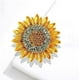 thumbnail image 3 of Zhuge Broche de girasol con diamantes de imitación y flores amarillas, broche de cristal esmaltado, broche de abrigo con amuleto de flor de sol para mujer, 3 of 5