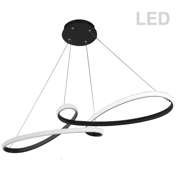 Dainolite 50W Horizontal Pendant, Matte Black Finish