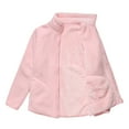thumbnail image 6 of Women's Sherpa Long Sleeve Mock Neck Full-Zip Jacket Cardigan Coat Pink XL, 6 of 9