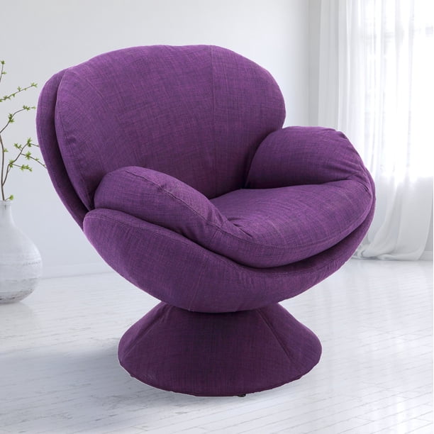Swivel Scoop Comfy Chair Purple Walmart Com Walmart Com
