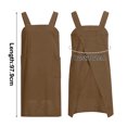 thumbnail image 2 of Women’s Pinafore Square Apron Baking Cooking Gardening Works Cross Back Cotton/Linen Blend Dress with 2 Pockets, 2 of 7