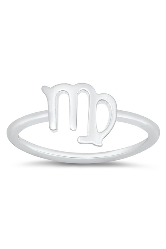 High Polish Virgo Ring .925 Sterling Silver Band Jewelry Female Male Unisex Size 4