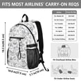 thumbnail image 3 of JIALIOU 14" Laptop Backpack Waterproof Airline Approved Stylish Casual Daypack for Travel Business College Work, Pizza Burger Fruit Line, 3 of 8
