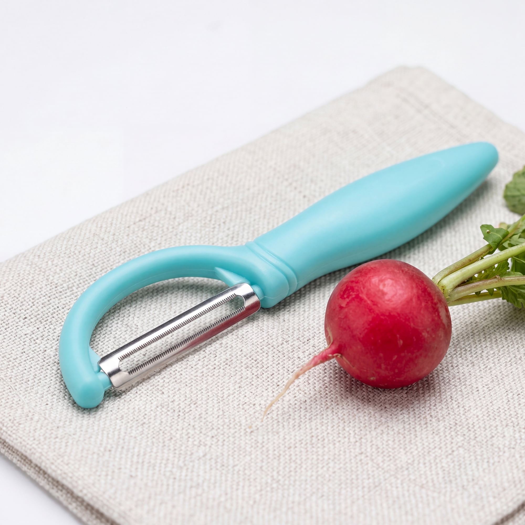 Unique Bargains Durable Potato and Orange Peeler with Ergonomic Handle Colorful 5Pcs