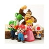 Super Cake Topper Mario Figures Toy Set of 6-Party Supplies Birthday Cartoon Figure Decoration