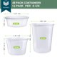 thumbnail image 2 of Contenedores de almacenamiento de alimentos vivigu Deli, 48 juegos, 240, 480, 960 ml, 2 of 7