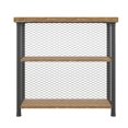 thumbnail image 3 of Industrial Metal Bookcase Rustic Oak, 3 of 9