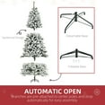 thumbnail image 5 of HOMCOM 7.5' Tall Unlit Snow Flocked Pine Artificial Christmas Tree with Realistic Branches, Green, 5 of 9
