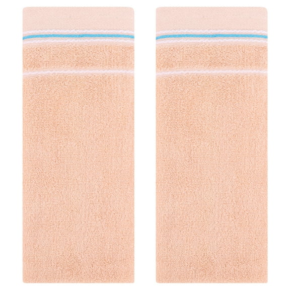 Unique Bargains Cotton Hand Towels Solid Soft Absorbent Towels Pink 2-Piece