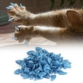 thumbnail image 4 of 100PCS Pet Cat PVC Crystal Nail Cover Paw Claw Cap Grooming Accessory (Crystal Blue S), 4 of 9