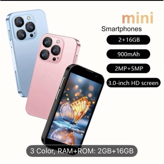New Mini Kids 3.0 Unlocked Phone 3G Hd touchscreen 1000mah Battery Dual Sim