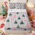 thumbnail image 2 of Manfei Santa Zipper Twin Comforter Sets with Fitted Sheet and 2 Pillowcases Holiday Zipper Bedding Set, Black Red, Xmas Reversible, 2 of 7