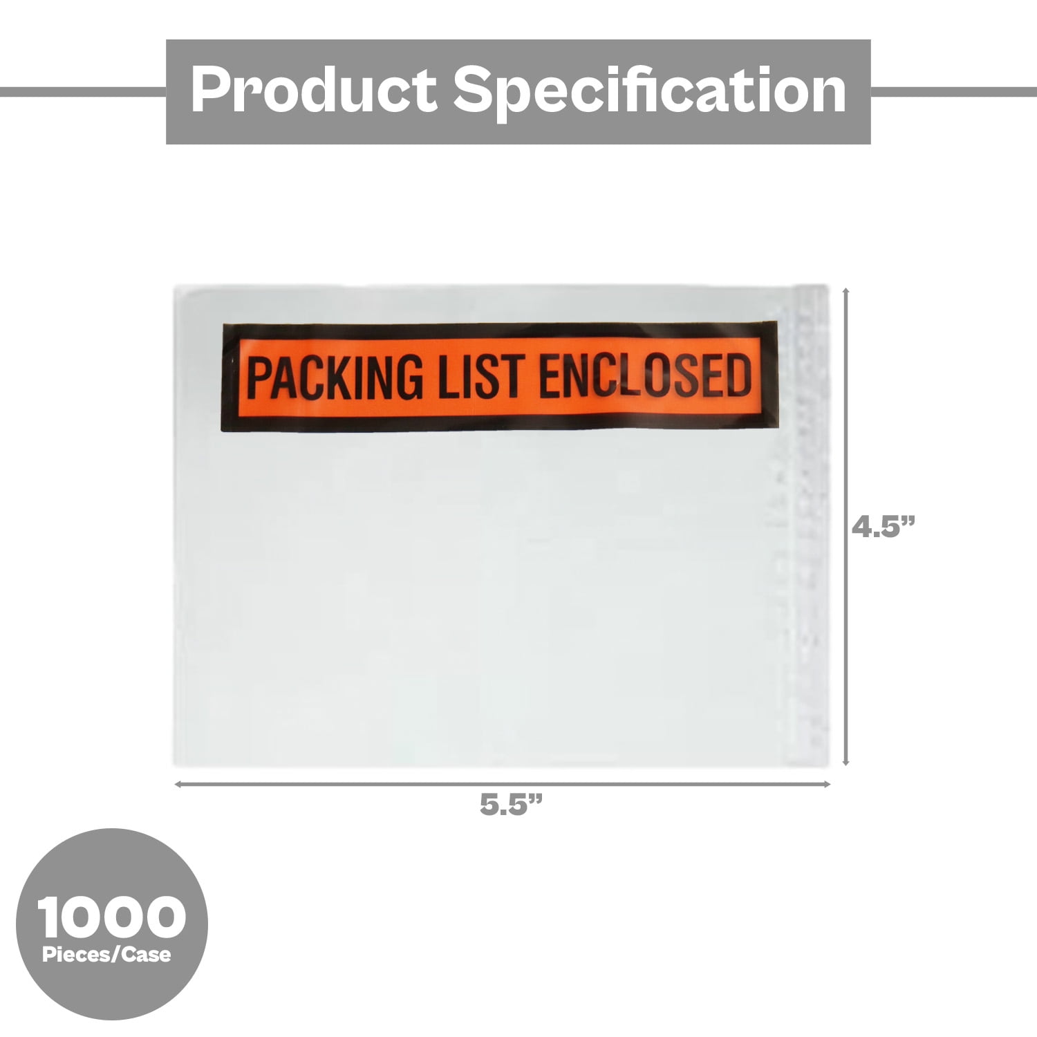 SSBM Packing List Pouches Shipping Label Panel Face Enclosed Envelopes Adhesive