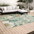 thumbnail image 3 of Addison Rugs Chantille Indoor/Outdoor Transitional Floral Aloe Machine Washable Rectangle Rug, 10' x 14', 3 of 8