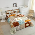 thumbnail image 4 of YST Autumn Harvest Bedding Set Fall Pumpkin Quilt King Size For Kids Boys Rustic Farmhouse Flower Comforter Set Country Geometric Plaid Bedding Comforter Sets With 2 Pillow Cases, 4 of 6