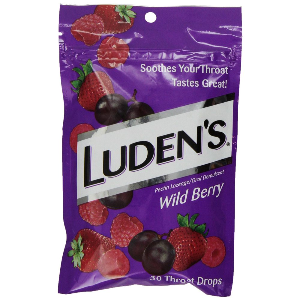 Ludens Wild Berry Cough Drops Throat Drops 30 ct Ea ( 6 Pack ) NEW