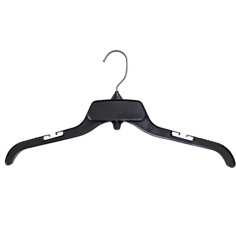 Hanger Central Recycled Black Heavy Duty Plastic Shirt Hangers with