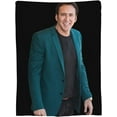 thumbnail image 3 of Nicolas Cage Blanket Soft and Warm Lightweight Fluffy Throws Blankets Rug Carpet Gift for Beach Yoga Bedroom Living Room Decoration Sofa Camping Trip Dorm Decor All Season, 3 of 6