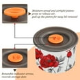 thumbnail image 4 of Red Peony Flowers Airtight Coffee Bean Canister 17oz Food Storage Containers with Lids For Gournd, Tea, Sugar, Flour, Rice, Cereal, Candy Cookie Jar, 4 of 8