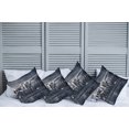 thumbnail image 6 of Ambesonne City Throw Pillow Cover 4 Pack, Dramatic View NYC Skyline, 16", Blegrey Black White, 6 of 6