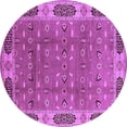 thumbnail image 1 of Ahgly Company Indoor Round Oriental Purple Traditional Area Rugs, 3' Round, 1 of 4