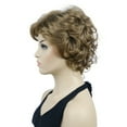 thumbnail image 3 of Women's Short Curly Wavy Wig Synthetic Hair Full Wig for Daily Use, 6 inches, Light Golden Brown, 3 of 8