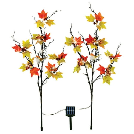 Solar Autumn Branch Decorative Garden Stakes Lighted Fall Outdoor Solar Autumn Branch Decorative Garden Stakes Lighted Fall Outdoor Décor Com