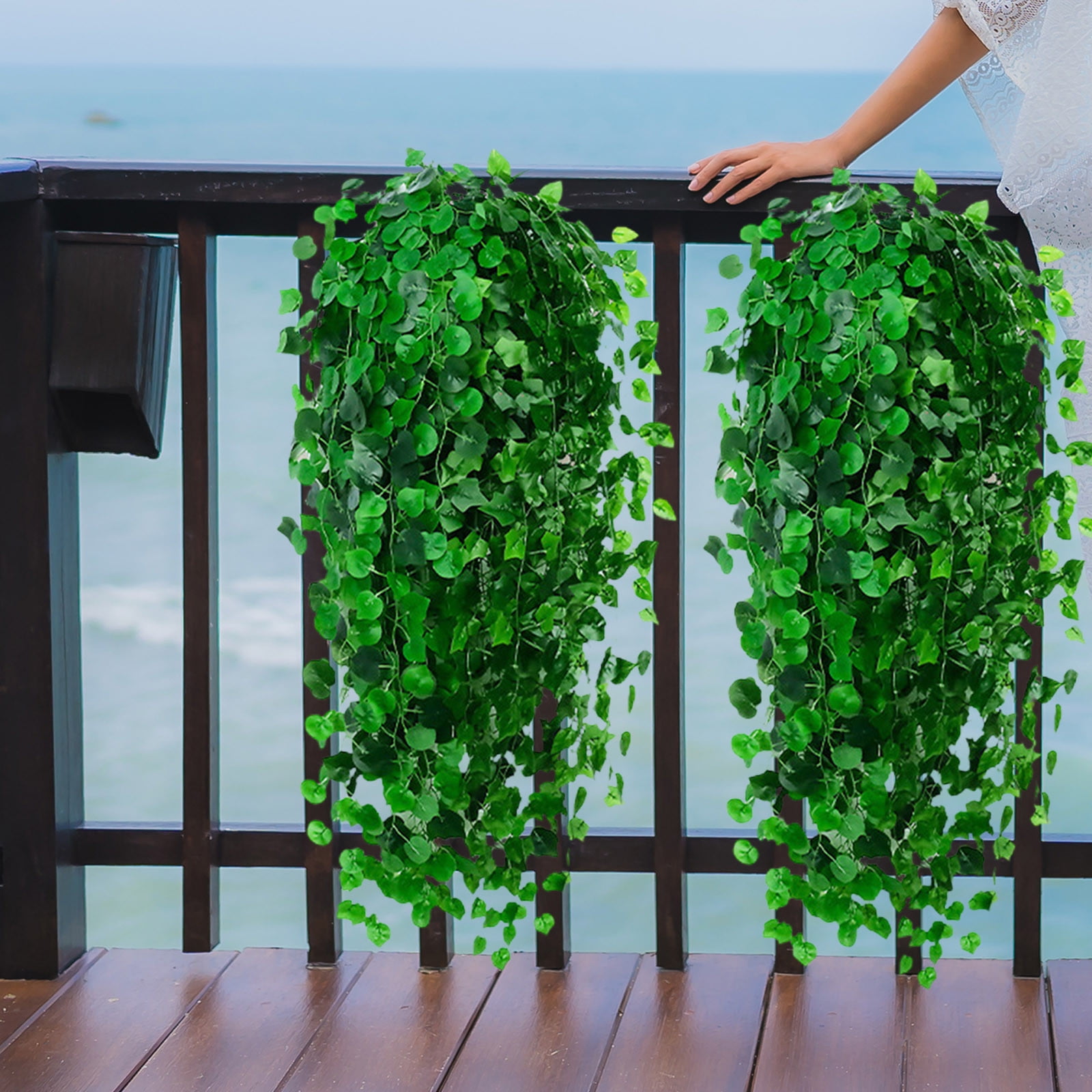 Clearance! Titcea 41 Inch Grape Leaf Artificial Flower Vines, Ivy Wall Hanging Silk Flower Garland Faux Flowers for Outdoors Spring Wedding Garden Party Home Arch Decor