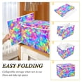 thumbnail image 2 of Yayeee Collapsible Cube Storage Bin with Lid Fabric Closet Decorative Basket with Handles, Vibrant Geometric Pattern, 2 of 7