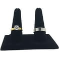 thumbnail image 2 of N'ice Packaging 3-Pack Black Velvet, Double Finger (4"x2"x2.25"H) Showcase Finger Ring Display Finger Multi-Ring Jewelry Stand, 2 of 6