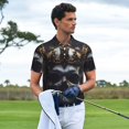 thumbnail image 3 of Wukai Royal Skull With Golden Crown Men’s Polo Shirts Sleeve,Camisas Polo Para Hombre,True Classic Tees Men-Small, 3 of 6