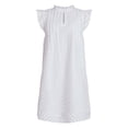 thumbnail image 6 of Time and Tru Women's Cotton Eyelet Mini Dress with Flutter Sleeves, Sizes XS-XXXL, 6 of 6