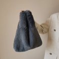 thumbnail image 1 of Bolso de felpa de otoño e invierno, bolso de mujer, bolso de mano sencillo de moda, bolso peludo portátil con textura de niña, 1 of 5
