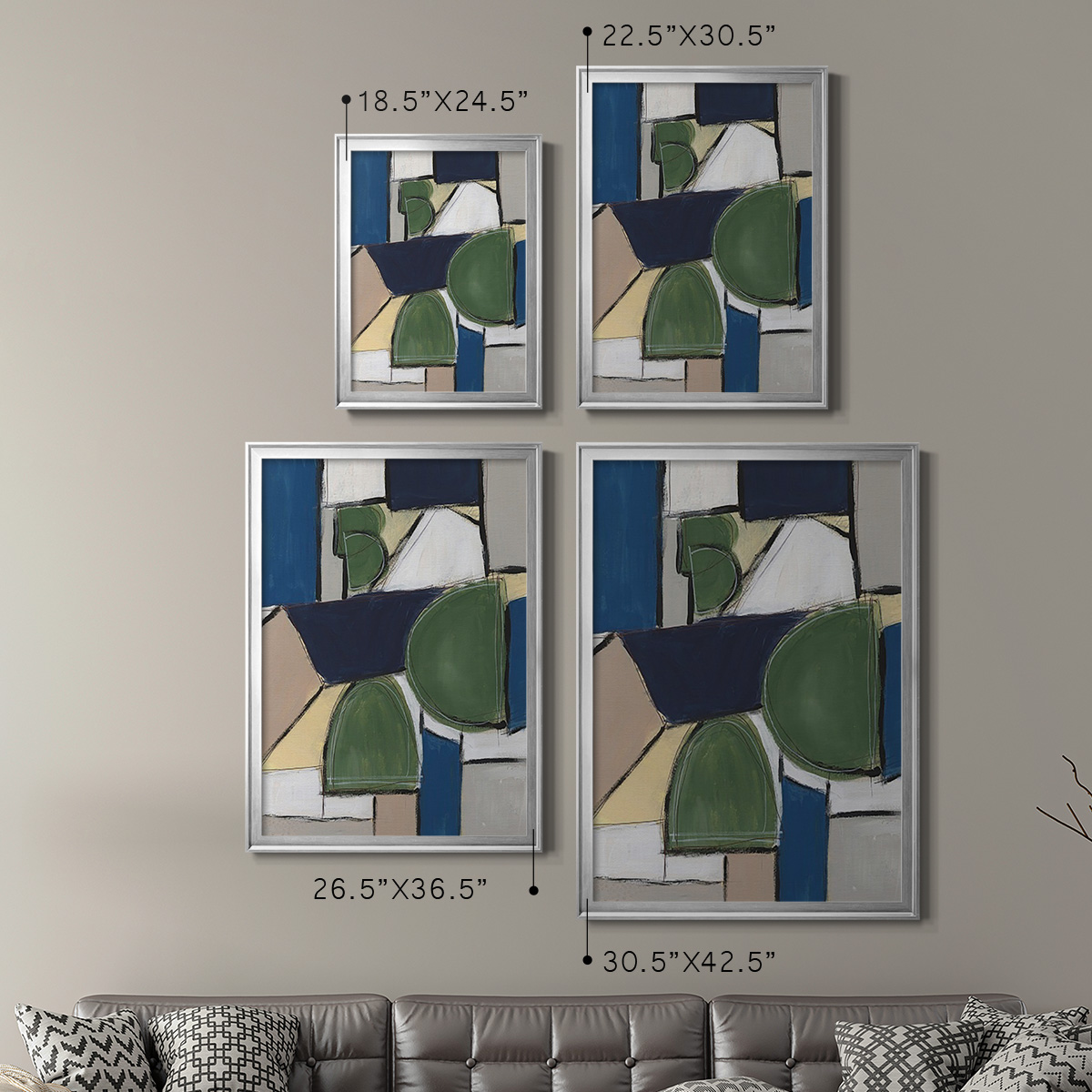 Spatial Mix II Premium Framed Print, in Gold, Black, or Silver - Ready to Hang