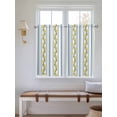 thumbnail image 6 of Tier Curtains 45 Inches Long, Lemon Striped Window Treatment Curtain Drapes, Yellow Fruit Blue White Geometric Small Curtain Drapes for Bathroom Laundry Room, 27.5"x45", 2 Panels, 6 of 7