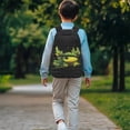 thumbnail image 2 of KUIFORTI Glow Green Axolotl Children's Backpack 17 Inch Lightweight Kids School Bookbag with Side Pockets Adjustable Straps for Elementary Middle School Back to School Gifts for Kids, 2 of 7