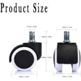 thumbnail image 2 of Pieces Casters, Silent Universal Office Chair Casters, Chair, 2 of 4
