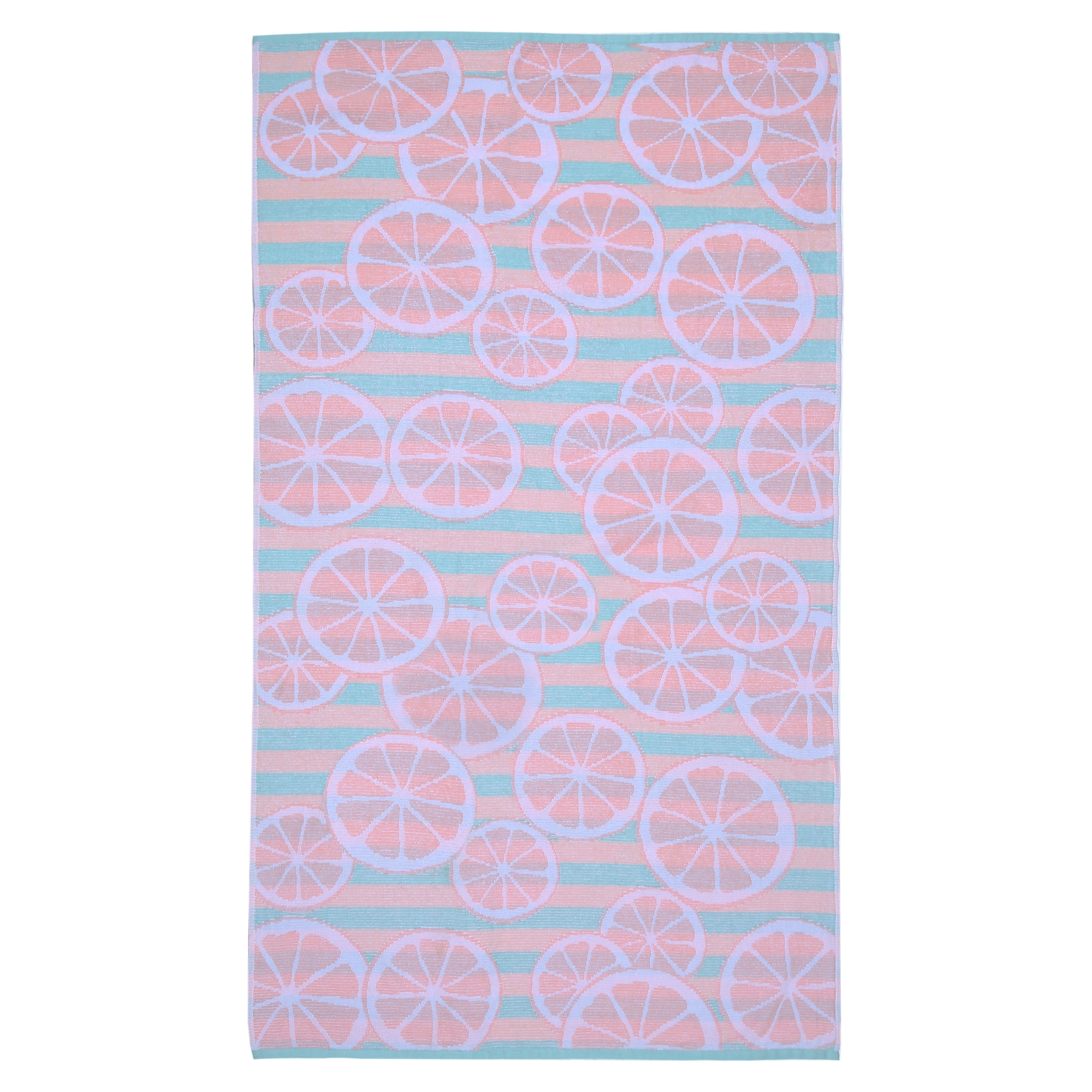 HOMETRENDS Citrus Cotton Beach Towel