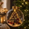 thumbnail image 4 of Glowing Christmas Diorama Ornament, Miniature Scene in Clear Ball with Warm LED Light, Hanging Holiday Festive Decor, Christmas Collection, Charming Gifts for Family (4in), 4 of 6