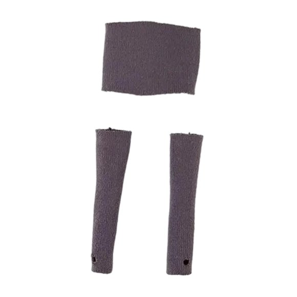 1:12 Mujer tubo top bralette, mangas superiores de tubo de manga de muñeca juego para accesorios de muñecas de moda de acción de acción de la mujer de morado rosa