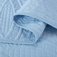 thumbnail image 6 of Chezmoi Collection Austin Queen Oversized Bedspread Set, 3-Piece Lightweight Microfiber Quilted Coverlet for All Seasons, Chambray Blue, 6 of 9