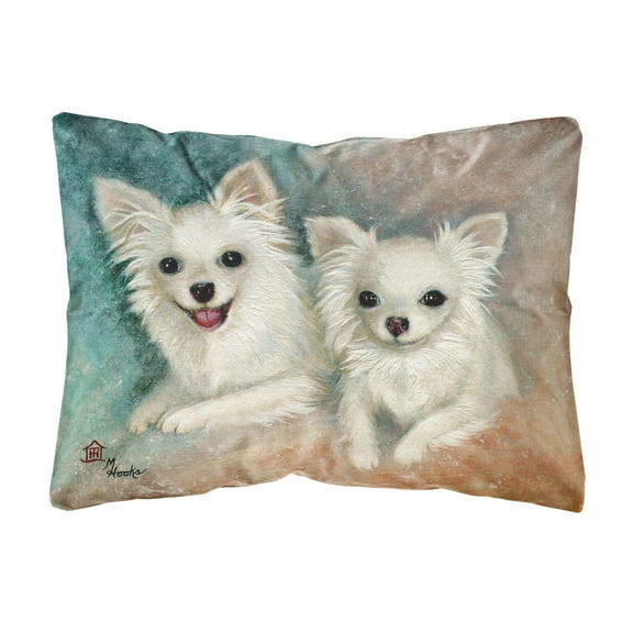 Carolines Treasures MH1064PW1216 Chihuahua The Siblings Canvas Fabric Decorative Pillow, 12H x16W, multicolor