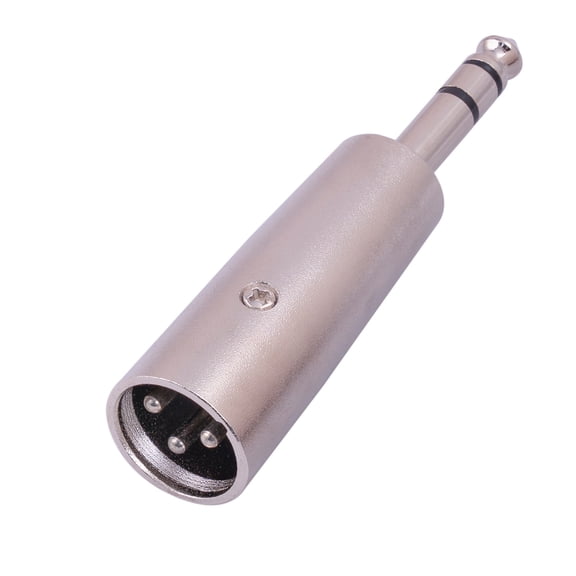 6.35mm 1/4" TRS to XLR Adapter, Male to Male Socket Connector for Microphone/ Mixer Amplifier