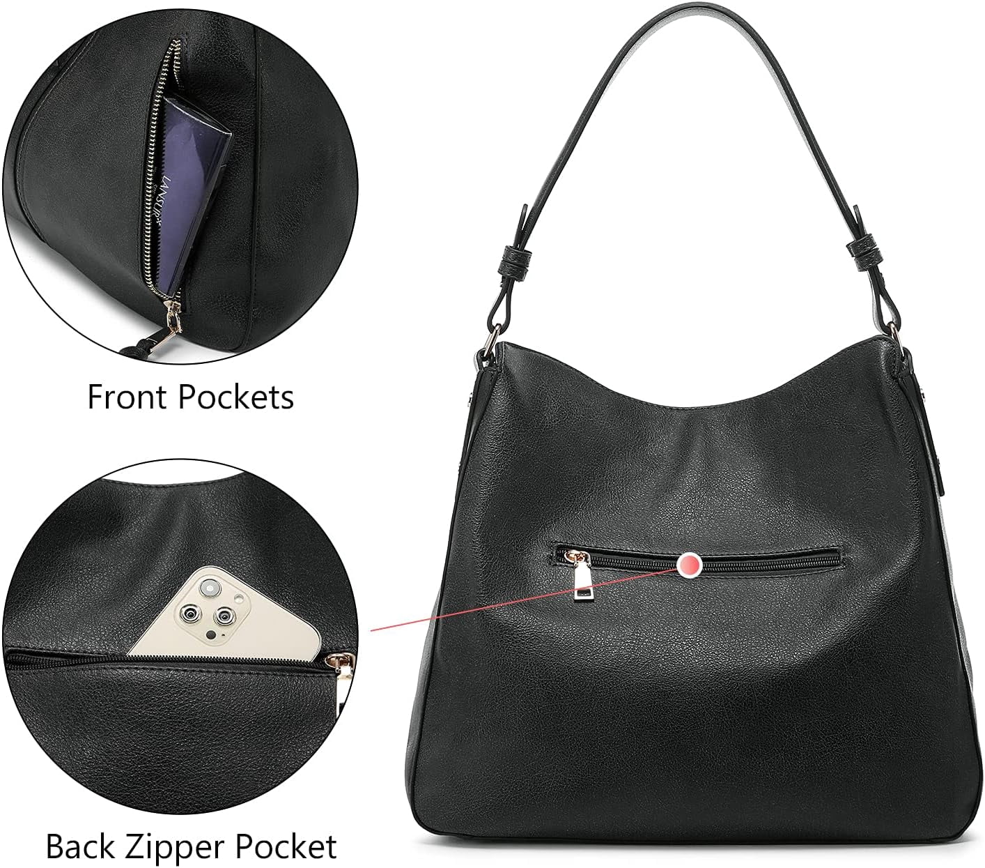 Fashion Handbags for Women Large Designer Ladies Hobo bag Bucket Purse Faux Leather