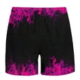 thumbnail image 5 of AIEOTT Mens Flame Graphic Shorts Drawstring Elastic Waist Shorts Loose Fit Casual Shorts Lightweight Breathable Shorts with Pockets, 5 of 5