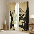 thumbnail image 3 of Manfei Reindeer Elk Adult Curtains Pack of 2 (42x84 Each), Brown Rustic Animal Curtains Blackout, Vintage Countryside Bedroom Curtains, Curtains and Drapes Decor, 3 of 6