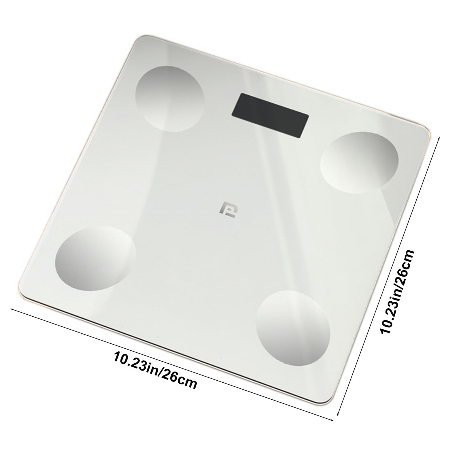 Nsxcdh Bluetooth Body Weight Scale, Smart Digital, Tempered Glass, 10.23x10.23x0.9in, High Precision, LCD Display, Home Gym Birthday Gifts for Women and Men