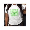 thumbnail image 1 of St. Patrick's Day Lucky Print T-Shirt For Men And Women Round Neck Cotton Short-Sleeved Sports T-Shirt For All Seasons, 1 of 5
