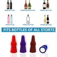 thumbnail image 4 of Tapones para vino Sellador de botellas de bebidas Tapones de silicona suave para botellas de vino Corchos con tapa de agarre para mantener el vino y el champán frescos, paquete de 5, 4 of 5