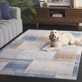 thumbnail image 3 of SAFAVIEH Scarlett Ramona Geometric Area Rug, Beige/Blue Brown, 6'7" x 6'7" Square, 3 of 10
